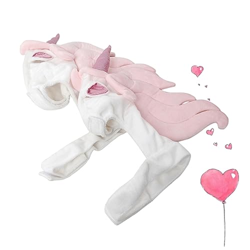 Angoily Haustierkostüme einhornkostü Unicorn Costume Unicorn kostü einhornkostuem Kleidung Kleider Haustier Kostü Einhorn kreatives Haustierkostü Katzenkostü der Hund Kapuzenpullover von Angoily