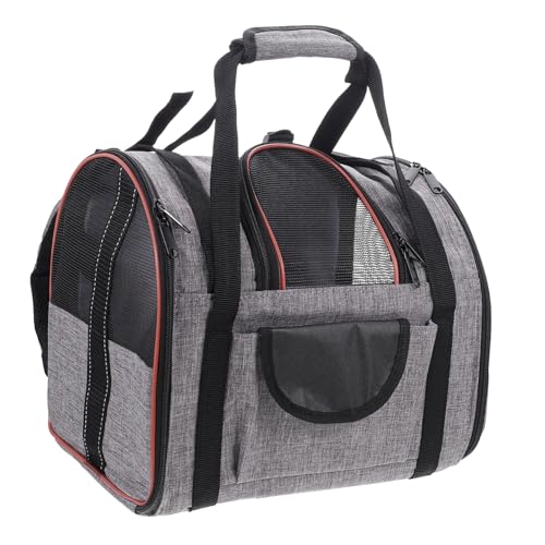 Angoily Mesh-Rucksäcke Reiserucksack Für Haustiere Hundekotbeutel Katzenrucksack Wagen Koffer Nubukledertuch Reisen Hundeträger von Angoily