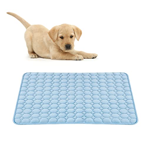 Angoily Coole Matte Haustier-Sommermatte Schlafmatten Schlafkissen selbstkühlende Haustierdecke selbstkühlende Hundedecke draussen Kühlkissen Schlafunterlage Cooles Bett -Seide-Matte von Angoily