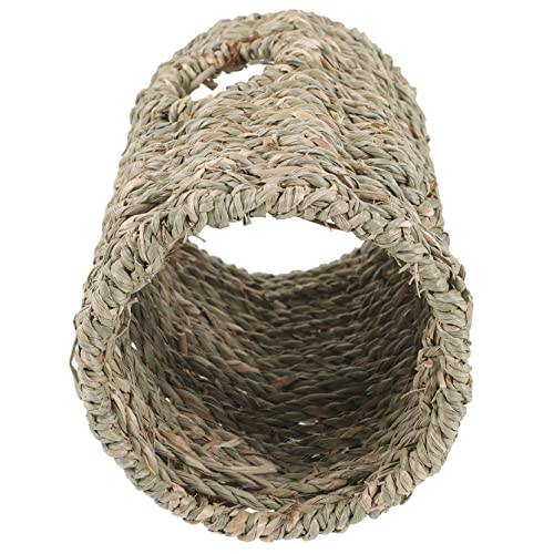 Angoily Hamster Futtersuche Spielzeug Stroh Gewebt Tunnel Nest Sicher Stabil Meerschweinchen Tunnel Spielzeug Haustierbedarf 19 5 X11cm von Angoily