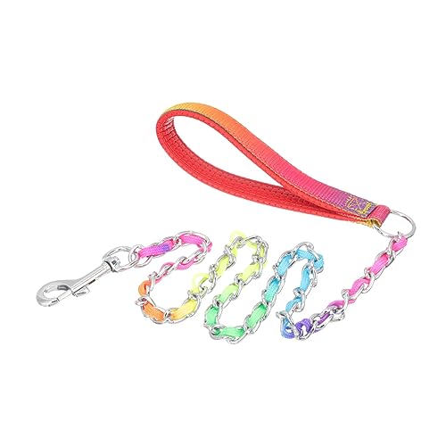 Angoily Professionelle Hundekette Outdoor-zubehör Große Hundeleine Strapazierfähige Haustierleine Hochleistungsleine Kaufeste Hundeleine Edelstahlketten Rostfrei Metall Nylon Kettenblatt von Angoily