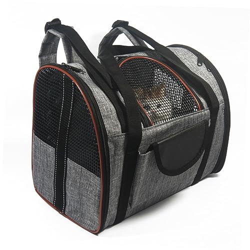 Angoily Stilvolle Haustier-Tragetasche Atmungsaktiver Mesh-Rucksack für Katzen Hunde Haustier-reisehandtasche von Angoily