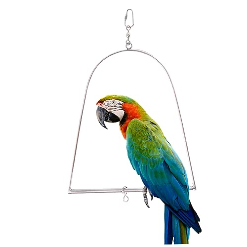 Angoily Edelstahlschaukel Für Papageien Vogelkäfigzubehör Hängeschaukel Spielzeug Für Vögel Training Von Papageien Hängeschaukel Vogelhalter Angoily Edelstahlschaukel Für Papageien Vogelkäfigzubehör Hängeschaukel Spielzeug Für Vögel Training Von Papageien Hängeschaukel Vogelhalter von Angoily