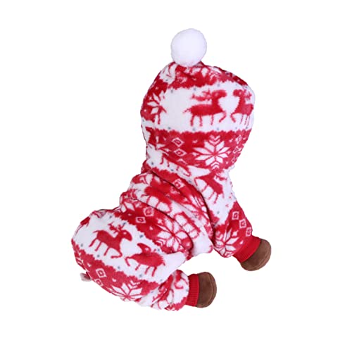 Angoily Weihnachtskostüm Für Haustiere Kapuzenpullover Für Hunde Hundeweihnachtskostümkleidung Party-hundetuch Hunde-Outfits Haustierkleidung Vierbeinige Kleidung Winter von Angoily