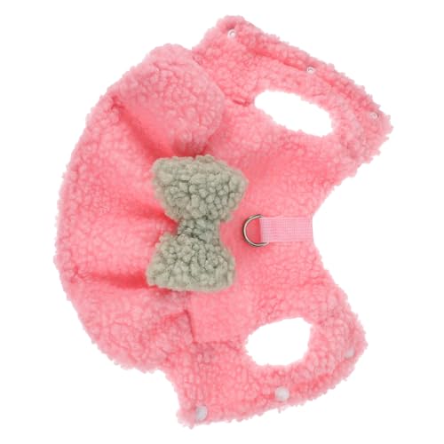 Angoily Wintermantel für Hunde Cute Clothes Haustieroutfit Hundepullover für kleine Hunde Hundepyjama Pinker Bogen Rock Bequeme Hundebekleidung hundekleidung Hündchen Krawatte Jacke von Angoily