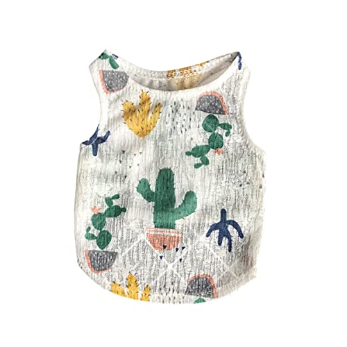 Angoily geblümtes Tanktop Hawaii-Shirt Sommerweste Haustierkleidung Frühlingshemden laufweste Tanktops Muskelshirt Hundeweste Sommer Haustierhemden Hund Tuch Corgi Haustierzubehör von Angoily