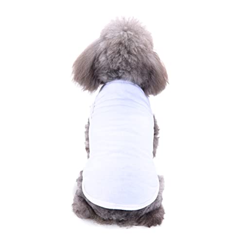 Angoily Hundenäpfe Hunde Kostüm Hundet-Shirt Hundekostüm Kostüm T-Shirts Hundekleidung -kerzenhalter Hundewesten Hundekostüme Für Hunde T-Shirt Hundebekleidung Welpe Haustier Weiß von Angoily