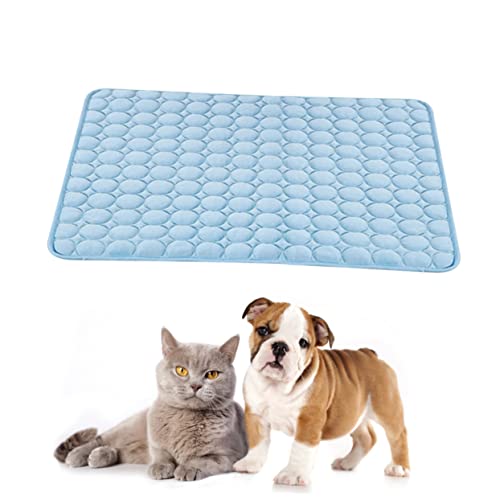 Angoily Sommer Isomatte Für Katzen Selbstkühlendes Pad Petsanft Haustier Kühle Unterlage Schlafkissen Spoosie-Pads Kühlmatte Für Haustiere Hund Strohmatte Seidenmatte Katzennest Cool von Angoily