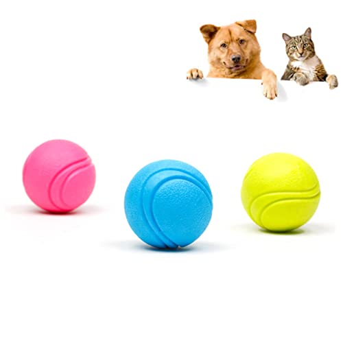 Angoily Hundespielzeugbälle 4 5 cm Beißbälle für Welpen Kau-tennisbälle Soundknoten für bis Mittelgroße Hunde von Angoily