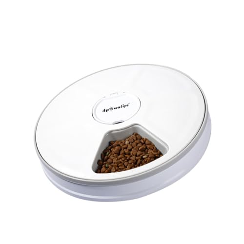 Angoily Smart Pet Feeder Timer Hund Feeder Große Kapazität Schüssel Geruch Material Basis 6 Fütterung Mal von Angoily