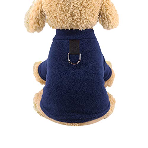 Angyu Casual Pullover Hundebekleidung Hunde Katze Kleidung Warm Kleidung Geschenk für Hund Katze Haustier Kostüm Mantel (Marine,2XL) von Angyu