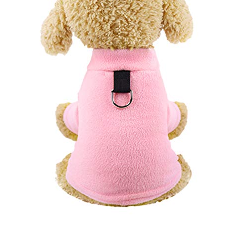 Angyu Casual Pullover Hundebekleidung Hunde Katze Kleidung Warm Kleidung Geschenk für Hund Katze Haustier Kostüm Mantel (Pink,M) von Angyu