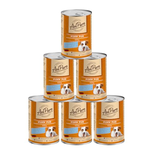 AniPuro 6 x 400g Huhn Pur, Hochwertiges Nassfutter für Hunde von Ani Puro