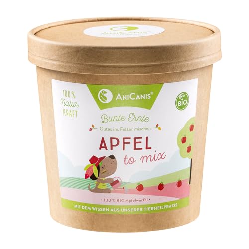 AniCanis Bio Apfel Würfel für Hunde - Äpfel getrocknet - Obst Früchte - Multivitamine Mineralien - Ballaststoffe - Barf Futterzusatz - 175g von AniCanis