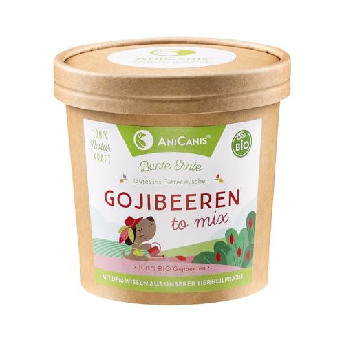 AniCanis Bio Gojibeeren für Hunde - Goja Beeren getrocknet - Obst Beerenobst Früchte - Multivitamine Mineralien Antioxidantien - Barf - Futterzusatz - 100g von AniCanis