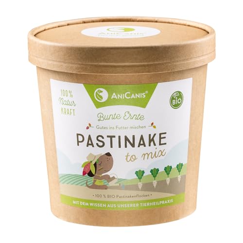 AniCanis Bio Pastinakenflocken für Hunde - Pastinaken Gemüse Flocken getrocknet - Gemüseflocken - Multivitamine Mineralien Antioxidantien - Barf Flockenfutter Futterzusatz - 200g von AniCanis