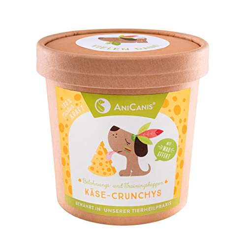 AniCanis Käse Leckerli Crunchys - gepuffte Käsehappen Trainingssnacks für Hunde - vegetarisch, purinarm - 60g von AniCanis