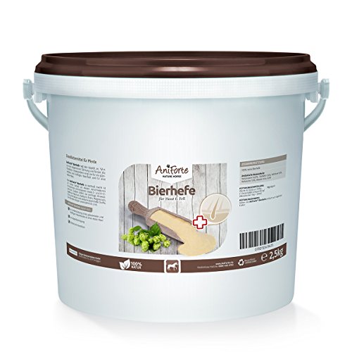 AniForte 100% Reine Bierhefe 2500g - Naturprodukt für Pferde, Glänzendes, kräftiges Haarkleid, Vitale Haut, Allgemeinen Stärkung & Förderung der Kondition, Appetit-anregend, Vitamine & Mineralstoffe von AniForte