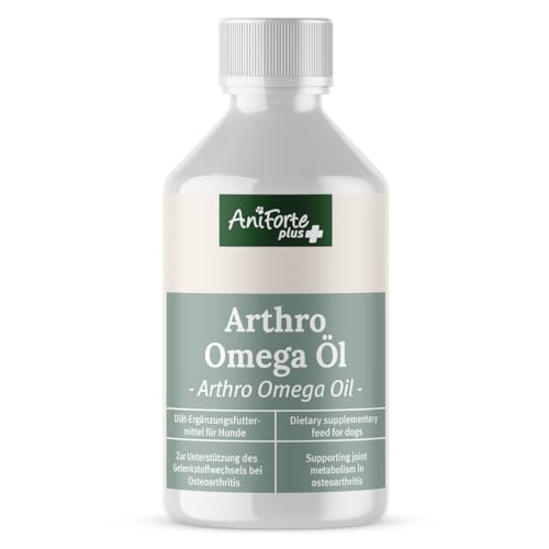 AniForte Arthro Omega Öl für Hunde 250ml - bei Osteoarthritis, Hund Arthrose & Gelenkentzündung, Hund Gelenkschmerzen, 100% Naturöl für Hundegelenke statt Gelenktabletten von AniForte