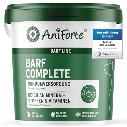 AniForte Barf Complete Pulver für Hunde 1kg - Natürliche Rundumversorgung, Reich an Mineralstoffen & Vitaminen, Ausgewogener Barf Zusatz von AniForte