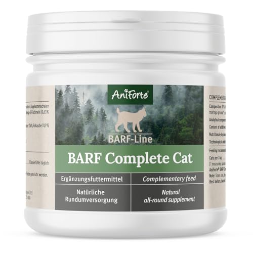 AniForte Barf Complete Katze 100g - Natürliche Rundumversorgung mit Omega 3, Bierhefe, Taurin, Hagebutte, Premium Futter Zusatz zum Barfen, Vitamine & Mineralstoffe von AniForte