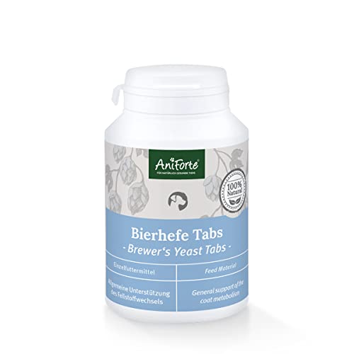 AniForte Bierhefe Hund Tabletten 250 Stück – Vitamin B für Hunde, mit Folsäure & Biotin, für glänzendes & kräftiges Fell, Vitale Haut, natürliche Vitamintabletten von AniForte