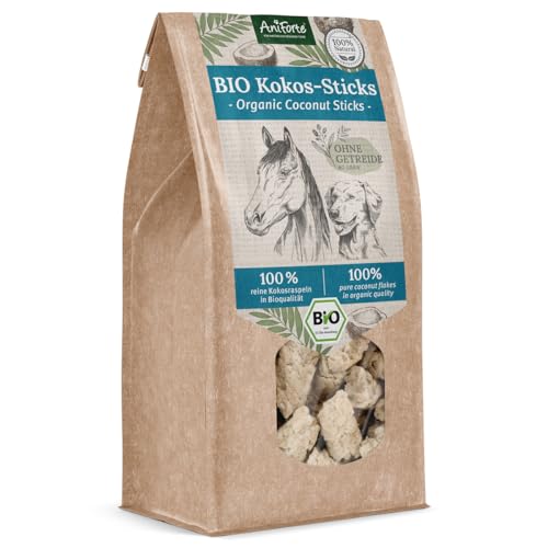 AniForte Bio Kokos-Sticks Hundesnack 500g - Zahnpflege Snack für Hunde & Pferde, kaltgepresst, 100% Kokos Hundeleckerlie, natürliche Belohnung aus Kokosraspeln, ohne Zusätze von AniForte