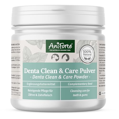 AniForte Denta Clean & Care Zahnpflege Pulver für Hunde & Katzen 300g – effektive & natürliche Zahnreinigung, gegen Mundgeruch, Zahnsteinentferner für Mundhygiene von AniForte