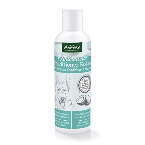 AniForte Fellharmonie Conditioner für Hunde 200ml - Spülung für Hunde mit Kokosöl & Aloe Vera, für Langhaar & Kurzhaar, natürliche Inhaltstoffe, ohne Parfum von AniForte