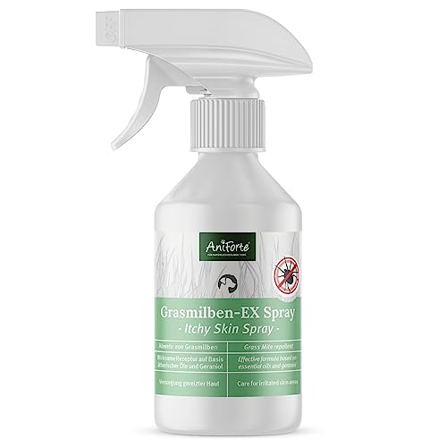 AniForte Grasmilben-EX Spray 250ml - Grasmilbenspray für Hunde, effektive & langzeitige Abwehr gegen Grasmilben & Parasiten, beruhigt gereizte Haut & lindert Juckreiz von AniForte