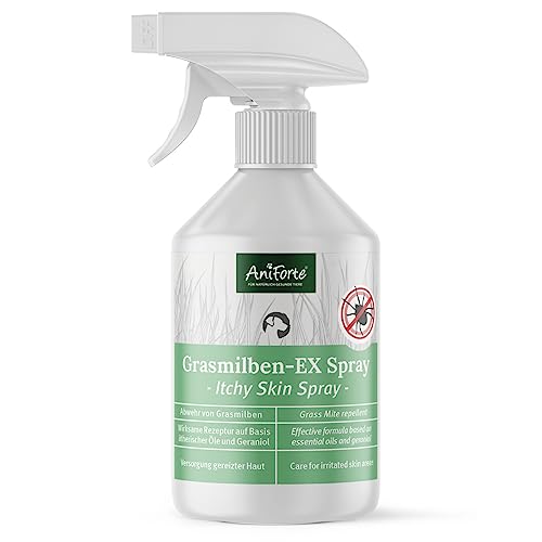 AniForte Grasmilben-EX Spray 500ml - Grasmilbenspray für Hunde, effektive & langzeitige Abwehr gegen Grasmilben & Parasiten, beruhigt gereizte Haut & lindert Juckreiz von AniForte