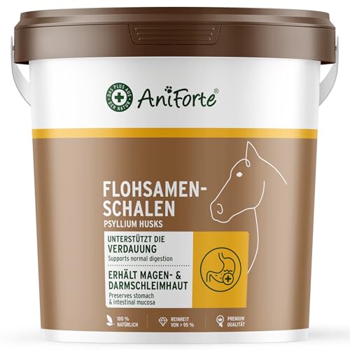 AniForte Indische Flohsamenschalen Pferd 2,5kg – Reich an Ballaststoffen & Schleimstoffen, zur Unterstützung der Verdauung, in Rohkostqualität von AniForte