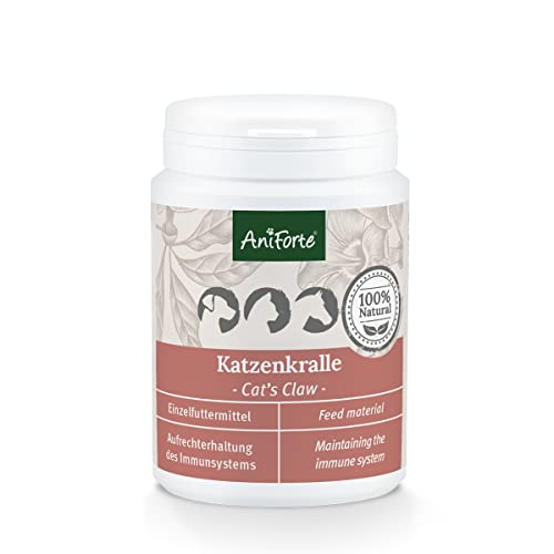 AniForte Katzenkralle Pulver für Hunde & Katzen 100g - Natürliche Unterstützung von Immunsystem & als Gelenkpulver, gemahlene Wurzelrinde für Stoffwechsel, Abwehrkräfte & Energie von AniForte