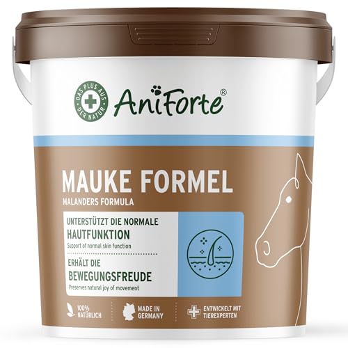 AniForte Mauke Formel für Pferde 1kg - Natürliche Hautpflege & Hufpflege, unterstützt Stoffwechsel & Immunsystem, Pferdepflege für Vitale Haut & Wohlbefinden von AniForte