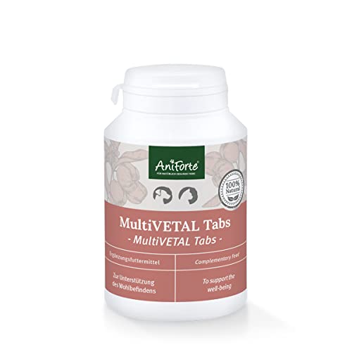 AniForte MultiVETAL für Hunde & Katzen 250 Tabletten - Vitamin B Komplex & weitere Vitamine für Hunde & Katzen - Natürliche Multivitamine & Mineralstoffe, Unterstützung Abwehrkräfte & Immunsystem von AniForte