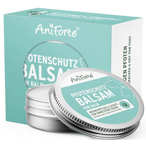 AniForte Pfotenschutz Balsam für Hunde & Katzen – heilt, regeneriert & stärkt trockene, rissige & beschädigte Pfoten, 100% natürlich, Wachs, Feuchtigkeitspflege & Hundepfoten Schutz von AniForte