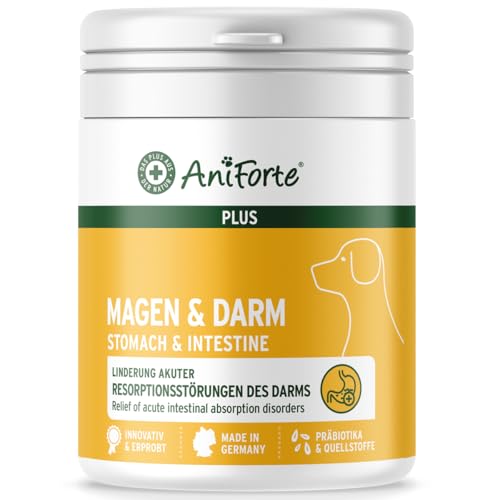 AniForte Magen & Darm Hunde Tabletten 90 Stück - Bei akutem Durchfall & Magen-Darm-Beschwerden, Präbiotika zum Darmflora aufbauen von AniForte