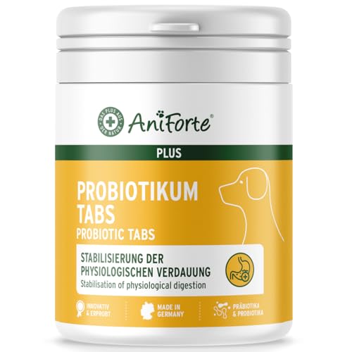 AniForte Plus Probiotikum Tabs für Hunde 90 Stück - Natürliche Präbiotika & Probiotika für Hunde, Stabilisiert die Verdauung & fördert eine gesunde Darmflora, mit aktiven Darmbakterien von AniForte