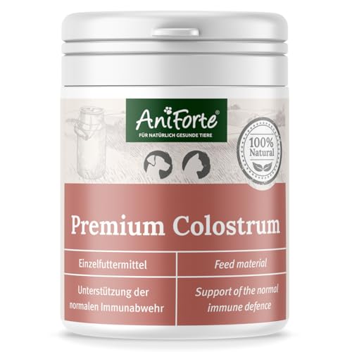 AniForte Premium Colostrum für Hunde & Katzen 100g Pulver - Natürliche Erstmilch, Kolostrum unterstützt Abwehrkräfte & Magen-Darm-Trakt, Immunglobulin G in Lebensmittelqualität von AniForte