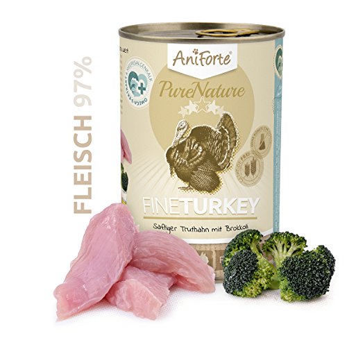 AniForte PureNature FineTURKEY - saftiger Truthan mit Brokkoli 400g von AniForte