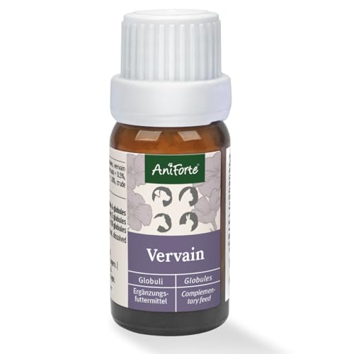 AniForte Vervain Bachblüten zur Beruhigung bei niedriger Reizschwelle, Hektik und hektischem Verhalten - Globuli für Hunde, Katzen, Haustiere von AniForte