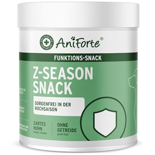 AniForte Z Season Snack für Hunde 300g | Funktionssnack für gesamte Saison, 100% natürlich mit Schwarzkümmel, Kokosöl, Zistrosenkraut, getreidefrei, Monoprotein von AniForte