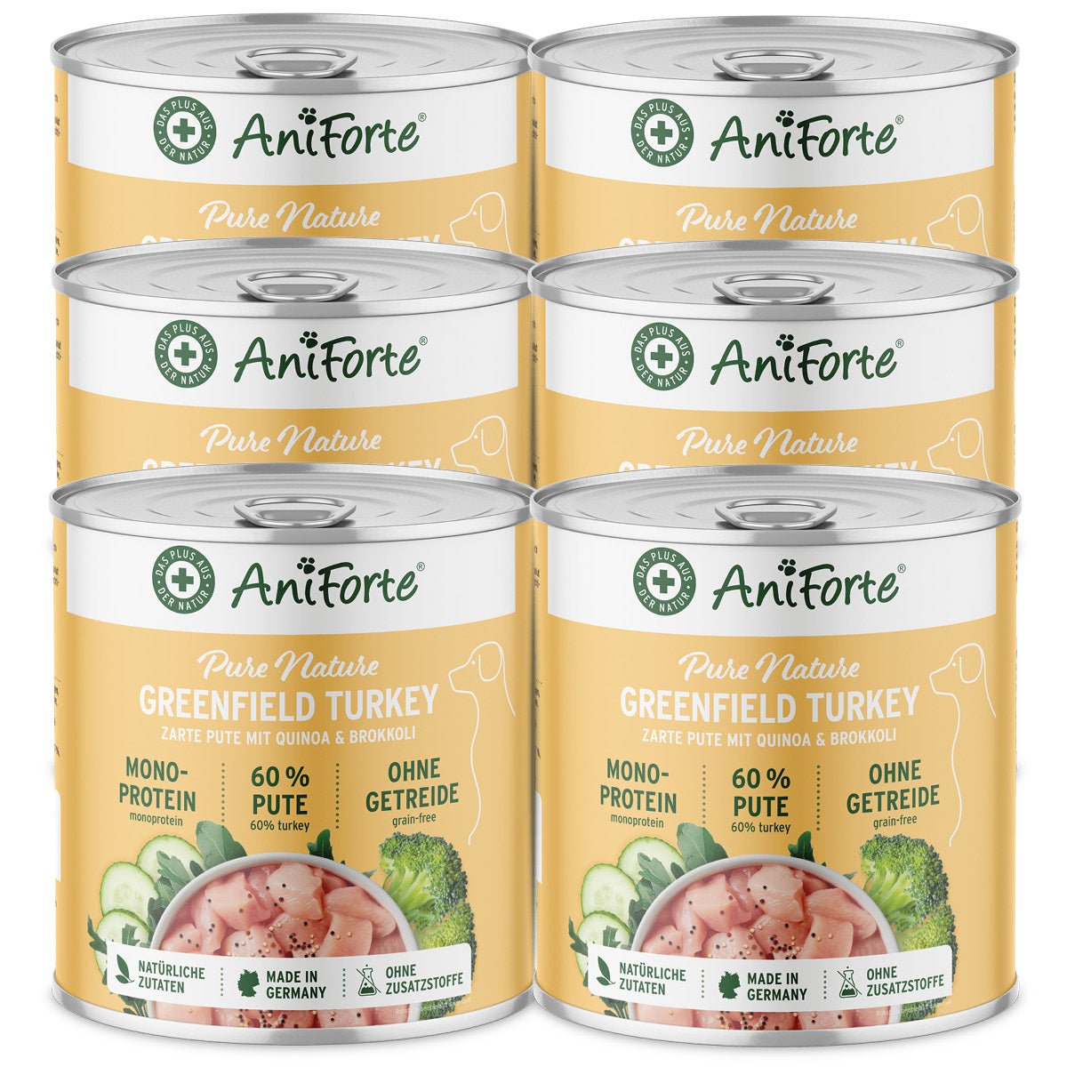 Nassfutter GreenfieldTurkey – "Pute mit Quinoa" von AniForte