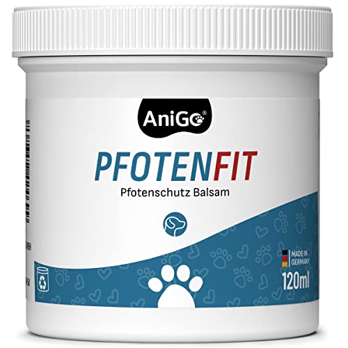 AniGo Pfotenfit Pfotenbalsam Hund für weiche Hundepfoten - Natürliche Hunde Pflege mit Sheabutter, Kokosöl & Bienenwachs, Pfotenpflege Katze, Pfotenschutz Creme, Zubehör Winter & Sommer von AniGo