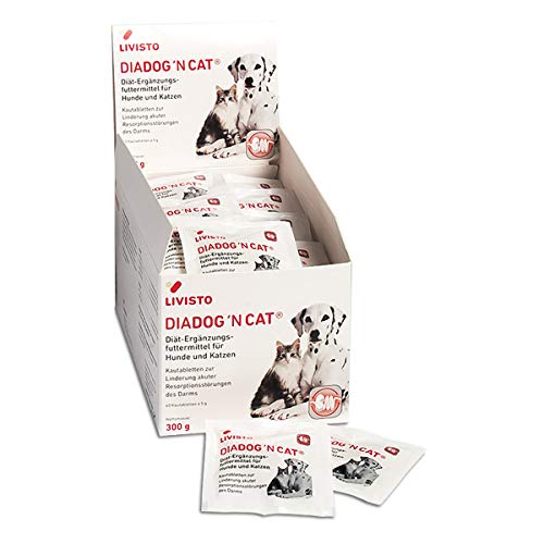 curasal DiaDog’NCat 60 x 5g Kautabletten für Hunde und Katzen bei Durchfall von Livisto - das Original von AniMedica