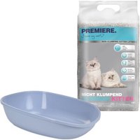 AniOne Junior Set PREMIERE Kittenstreu Hygienic 12 l + AniOne Junior Toilette offen blau von AniOne