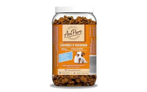 AniPuro 850g Snackbecher Leckerli & Training vom Huhn, Belohnungssnack, hochwertig, getreidefreie Rezeptur, tierisches Monoprotein, hoher Proteingehalt, für große und kleine Hunde von Ani Puro