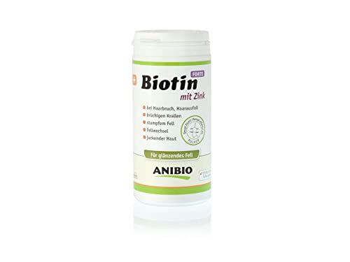 Anibio Biotin Pulver 220g Ergänzungsfutter für Hunde und Katzen, 1er Pack (1 x 220 g) von Anibio