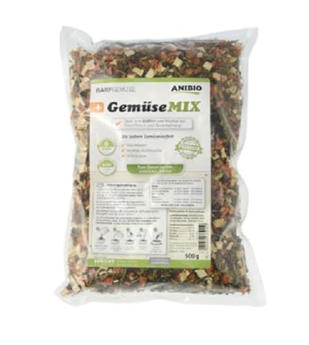 Anibio Gemüse Mix 500g Gemüsemix - Getreidefrei - Barf - barfen - Gemüse für Hunde und Katzen von Anibio