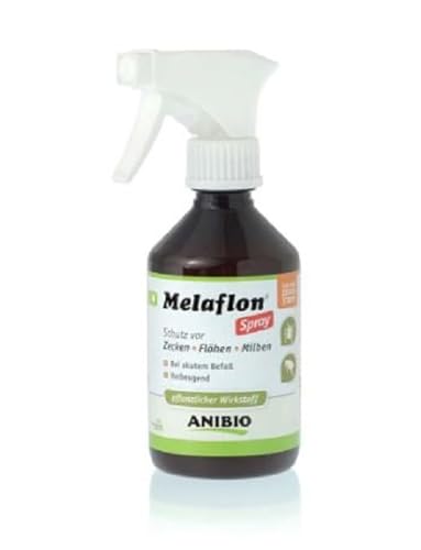 Anibio Melaflon Spray 300 ml Ungezieferbekämpfung für die direkte Anwendung auf dem Tier - für Hunde und Katzen von Anibio